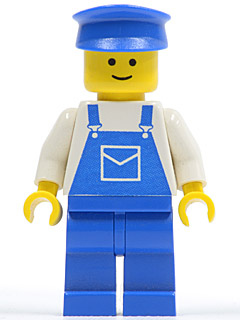 Minifig ovr034 - Overalls Blue with Pocket, Blue Legs, Blue Hat - De BrickPlaats