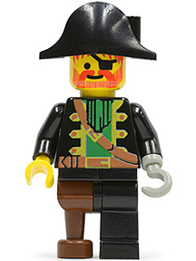 Minifig pi002 - Captain Red Beard - Plain Pirate Hat