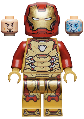 Minifig sh0806 - Iron Man - Pearl Gold Armor and Legs - De BrickPlaats