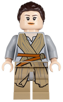 Minifig sw0677 - Rey - Dark Tan Tied Robe - De BrickPlaats