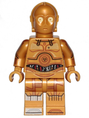 Minifig sw1201 - C-3PO - Printed Legs, Toes and Arms - De BrickPlaats